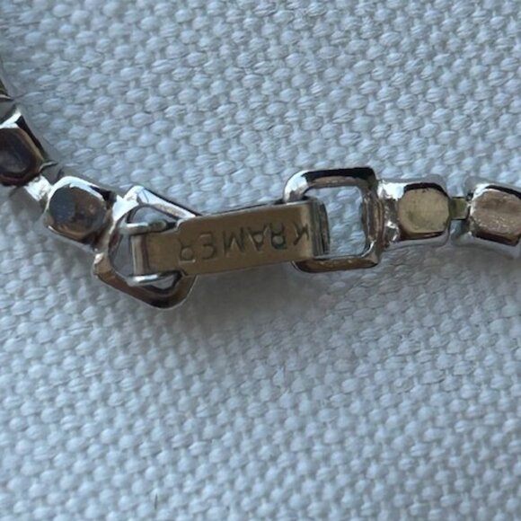 KRAMER “The Diamond Look” Rhinestone Choker NECKLACE - Picture 9 of 9